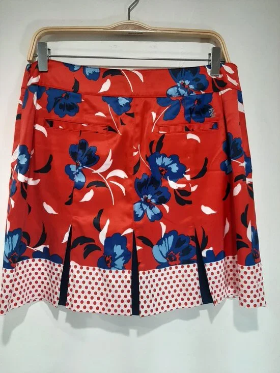 Izod retro coquette pinup girl pop art silky pleated tennis mini skirt skort - Picture 4 of 16
